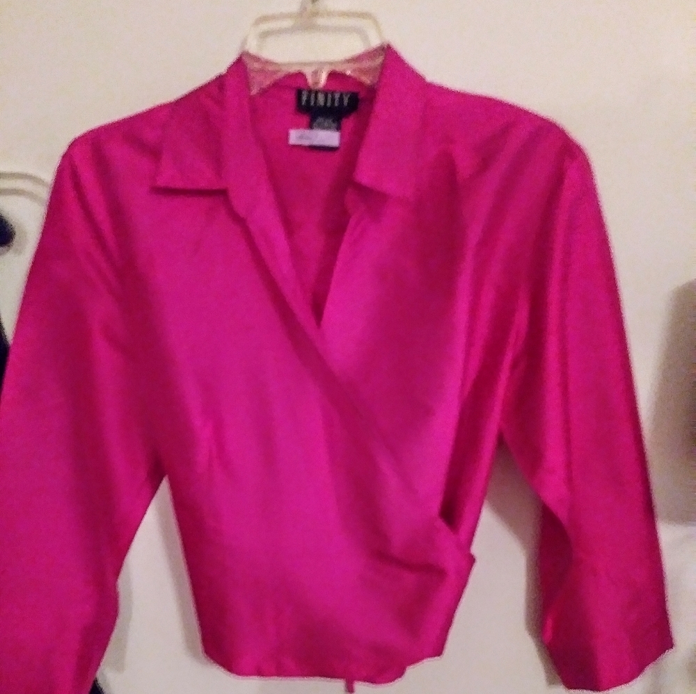 Elegant Silk Wrap Blouse
